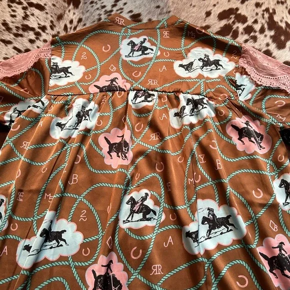 Two 2 fly western women’s snap button up s/s dress size XS - Picture 8 of 8